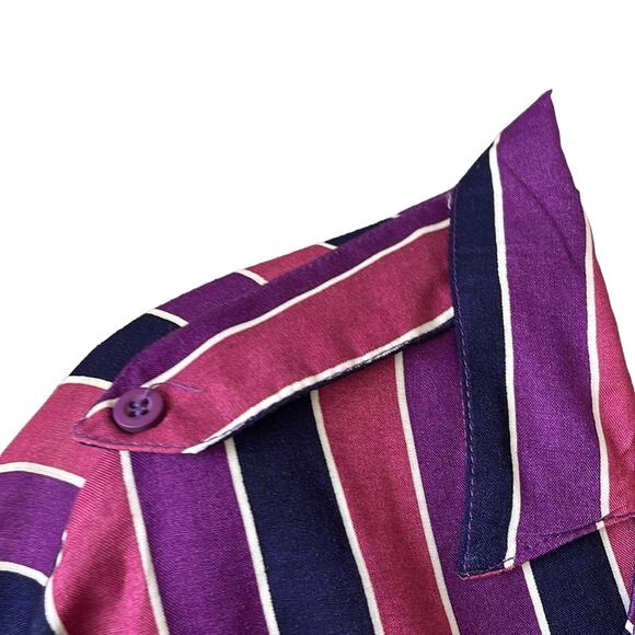VINTAGE 1980’s Dead Stock Charlie California Striped Blouse Size Small - Picture 4 of 6